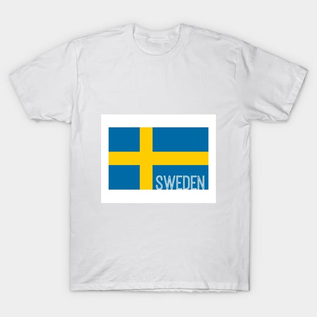 Swedish Flag T-Shirt by Kristen S White